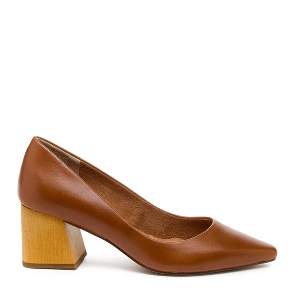 NEW KELSI DAGGER Block Heel Pumps in fox for women 825 4j2 - Picture 1 of 10